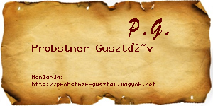 Probstner Gusztáv névjegykártya