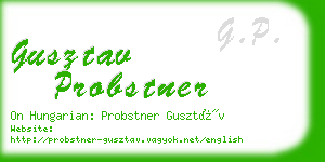 gusztav probstner business card